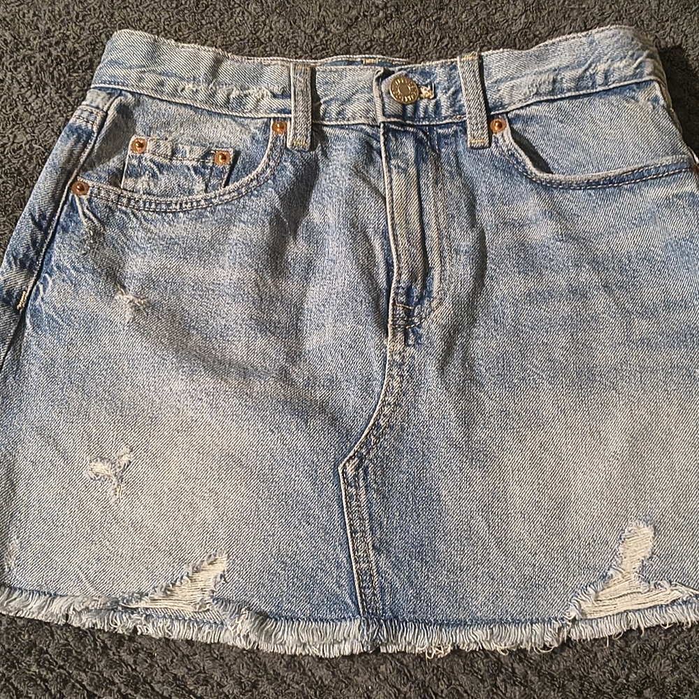 Zara Girls: Distressed Denim Mini Skirt. Size 9-10. Excellent Cond, Asking $15